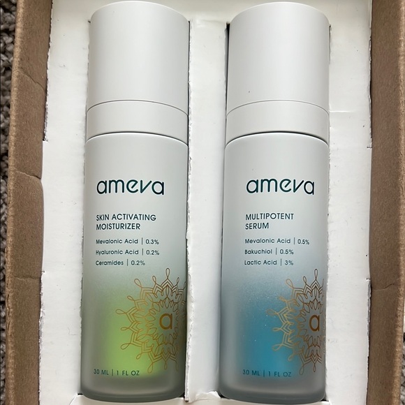 Ameva Skin Activating Moisturizer and Multipotent Serum Set - Picture 1 of 3
